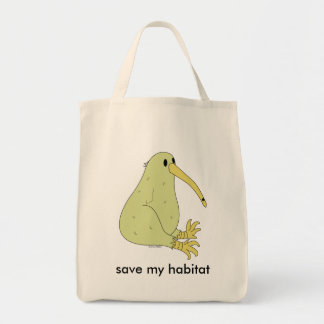organic kiwi bird grocery bag