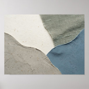 Organic Layered Material Shapes Poster