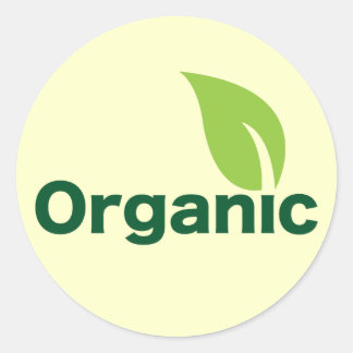 Organic leaf classic round sticker