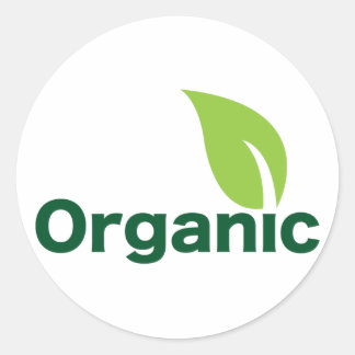 Organic leaf classic round sticker
