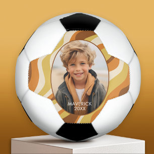 Organic Line Abstract Art - 1 Photo - Honey Colour Football