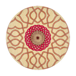 Organic Mandala Spiral Design Cutting Board