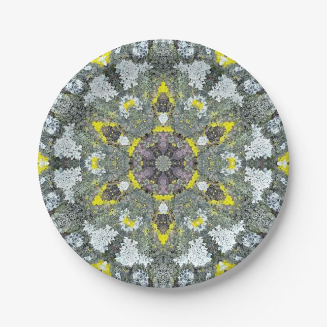Organic Mandalas Moss Series One Paper Plate (Front)