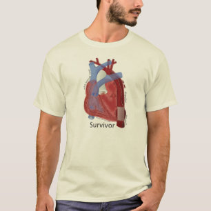 Organic men's cotton tee & Heart Art by Kevin Shea