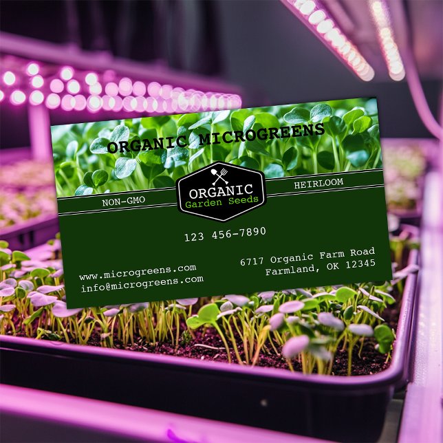 Organic Microgreens Business Card (Creator Uploaded)