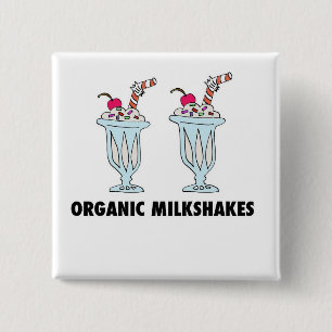 Organic Milkshakes 15 Cm Square Badge