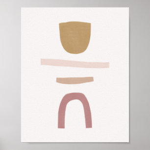 Organic Minimalist Abstract Collage Poster