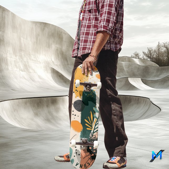 Organic Minimalist - Earthy Botanical Skateboard (Creator Uploaded)