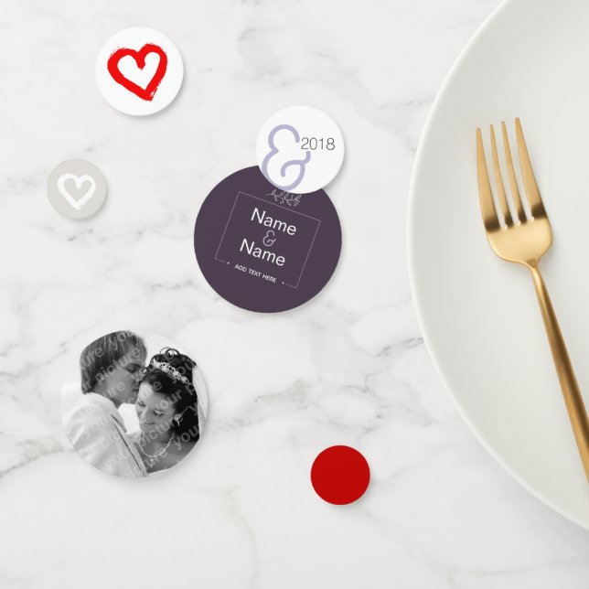 Organic minimalist natural wedding DESIGN EDITABLE Confetti (Group)