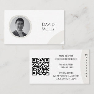 Organic Minimalist with QR Code Business Card