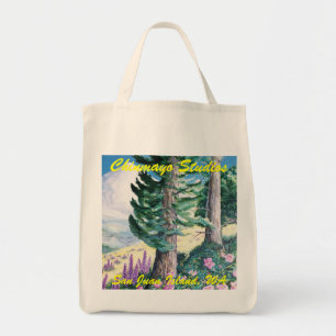 Organic Mountain flowers Grocery Tote Bag