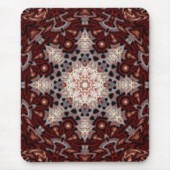 Organic Mushroom Snowflake Mousepad (Front)