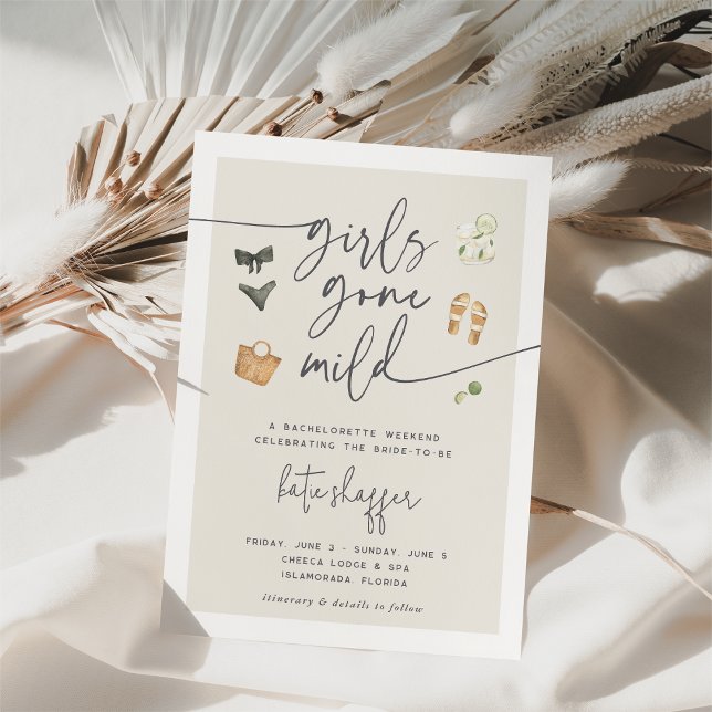 Organic Neutrals Bachelorette Party Invitation (Creator Uploaded)