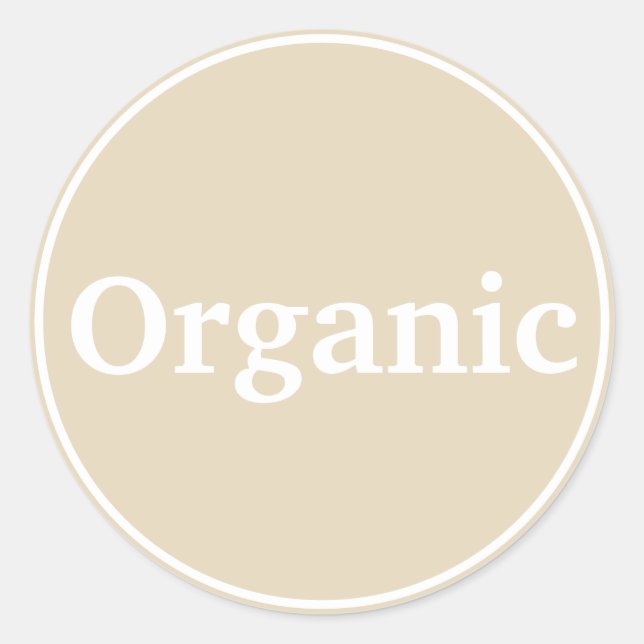 Organic. Pastel. Beige. Health. Food. Skin Beauty Classic Round Sticker (Front)