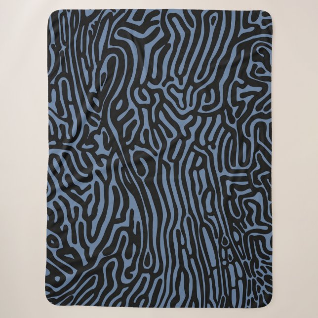 organic pattern abstract background texture nature sherpa blanket (Front)