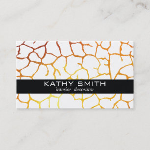 Organic Pattern II   Modern, Gold Business Card
