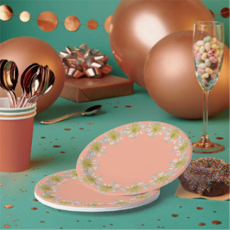 Organic Peach,  Paper Plate