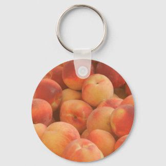 organic peaches key ring
