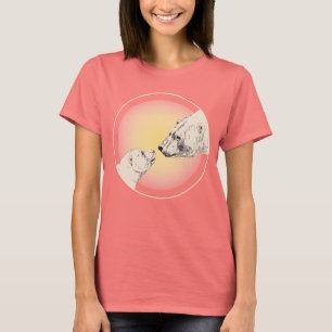 Organic Polar Bear Shirt Womens Bear Art T-shirt