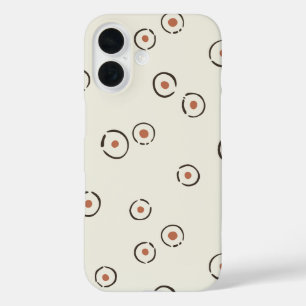 Organic Polka Dot Abstract Boho Retro Palette iPhone 16 Case