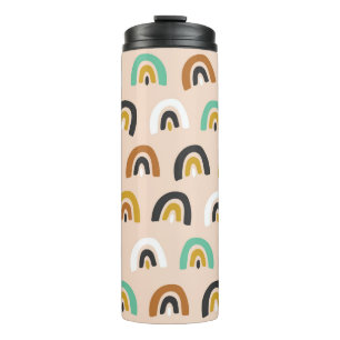 Organic Rainbow Stripe Vintage Thermal Tumbler