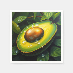 Organic Raingrown Avocado with Dewdrops Napkin