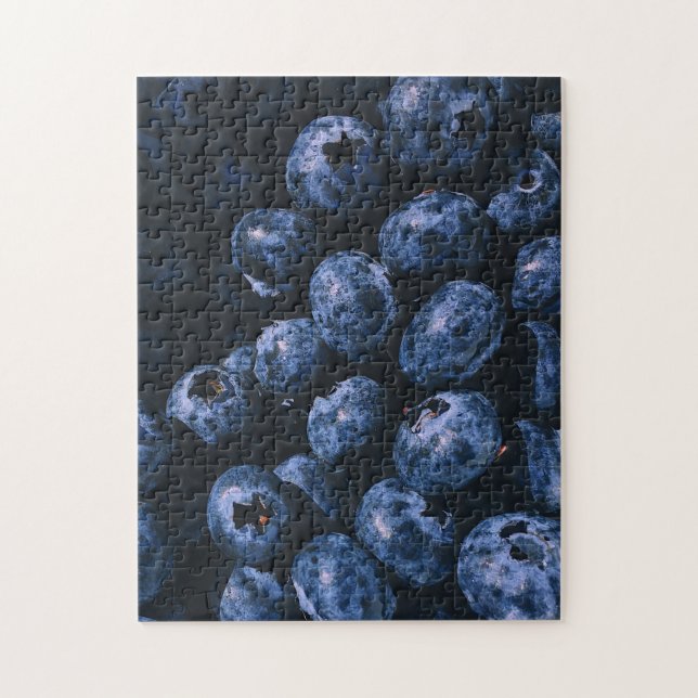 Organic Ripe Bunch of Blueberries Jigsaw Puzzle (Vertical)