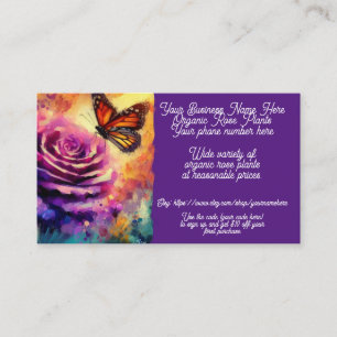 Organic Rose Plant Shrub Shop Sales Etsy  Business Card