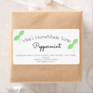 Organic Scent Soap Business  Art Label