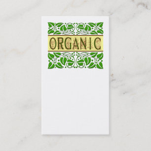 Organic Scrolling Leaves Business Card Template