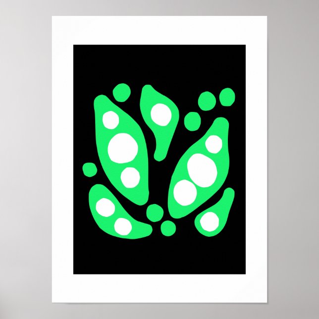 Organic shapes abstract flow poster (Front)