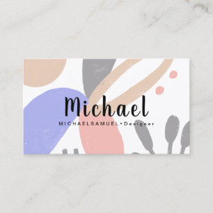 Organic Shapes Architecture Hair Salon Designer Business Card