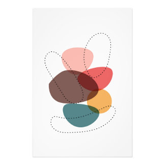 Organic Shapes Artistic Abstract Composition 3 Photo Print