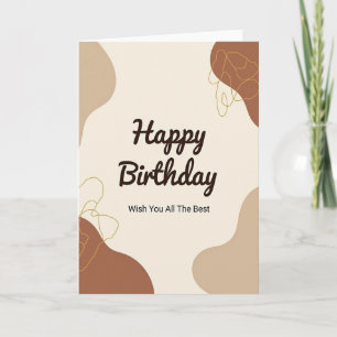 Organic Shapes Birthday Card