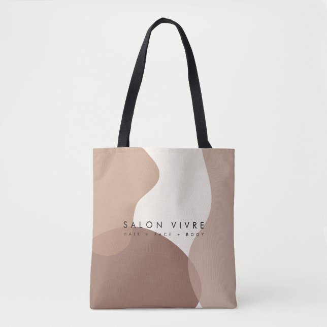Organic Shapes Minimalist Tote Bag (Front)