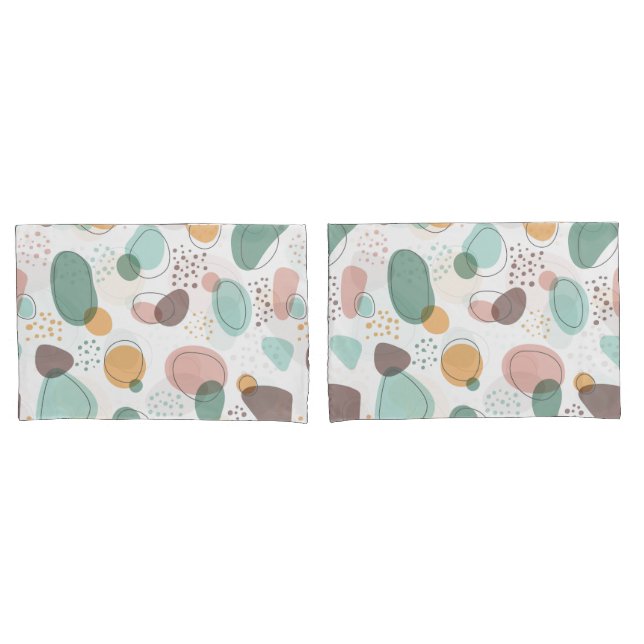 Organic shapes modern seamless pattern pillowcase (Front-Set)