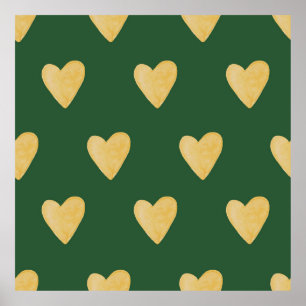 Organic shapes naive pattern. Abstract watercolor  Poster