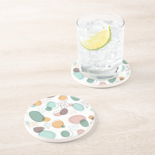 Organic shapes seamless pattern coaster