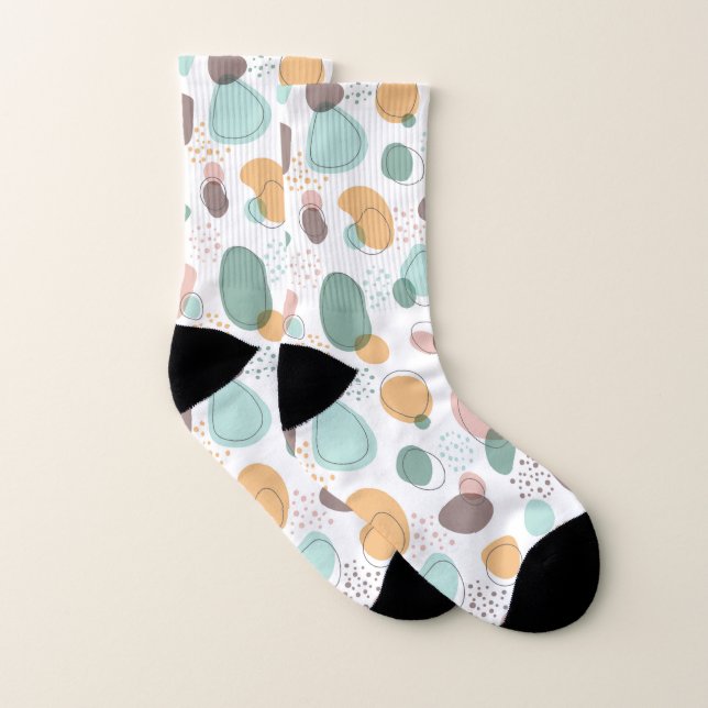 Organic shapes seamless pattern socks (Pair)