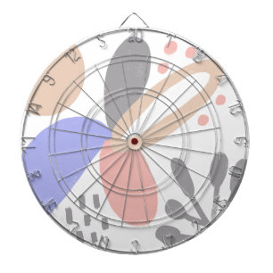 Organic Shapes Sun Floral Art Pattern Dartboard