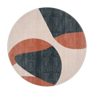 Organic Shapes Warm Tones Modern   Cutting Board