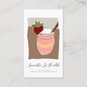 Organic Smoothies Art Healthy Drinks Milk Shakes Business Card