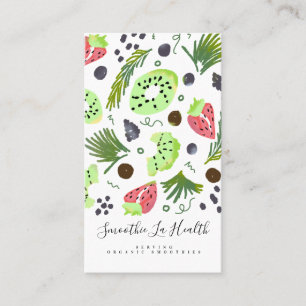 Organic Smoothies Fruit Stand Drinks Milk Shakes Business Card