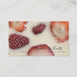 Organic Smoothies Healthy Drinks Milk Shakes Business Card