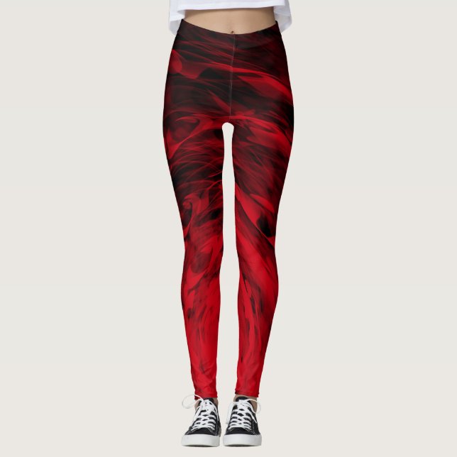 Organic Spiral3 Red - Leggings (Front)
