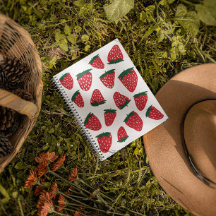 Organic summer strawberries - red and green planner