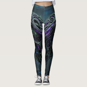 Organic Tech Biophilic Heart Roots Cables  Leggings