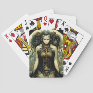 Organic Tech Woman Fantasy Sci-Fi Playing Cards