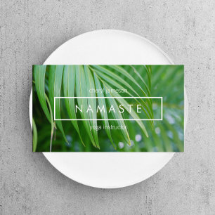 Organic Tropical Leaves Yoga, Meditation, Holistic Business Card