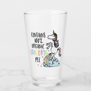 Organic Unicorn Pee Funny Unicorn Glass